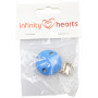 Infinity Hearts Suspender Clips Wood Blue - 1 pcs