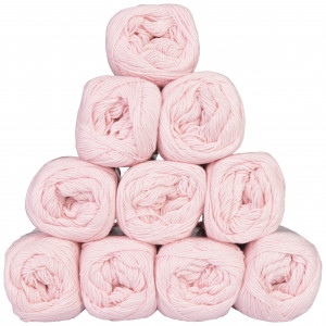 Mayflower Cotton 8/4 Junior Yarn Pack Unicolour 1488 Light Pink - 10 pcs