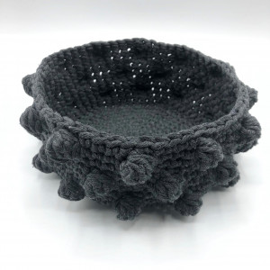 Bobble Stitch Basket by Rito Krea - Basket Crochet Pattern 18cm
