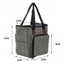 Infinity Hearts Yarn Bag/Shoulder Bag Grey 23x14x26cm